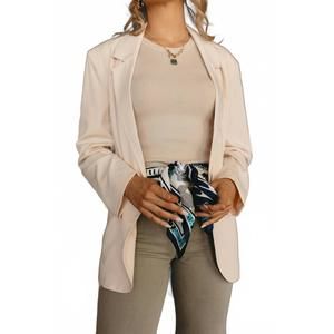 NEW MISS LOVE oversized blazer in cream